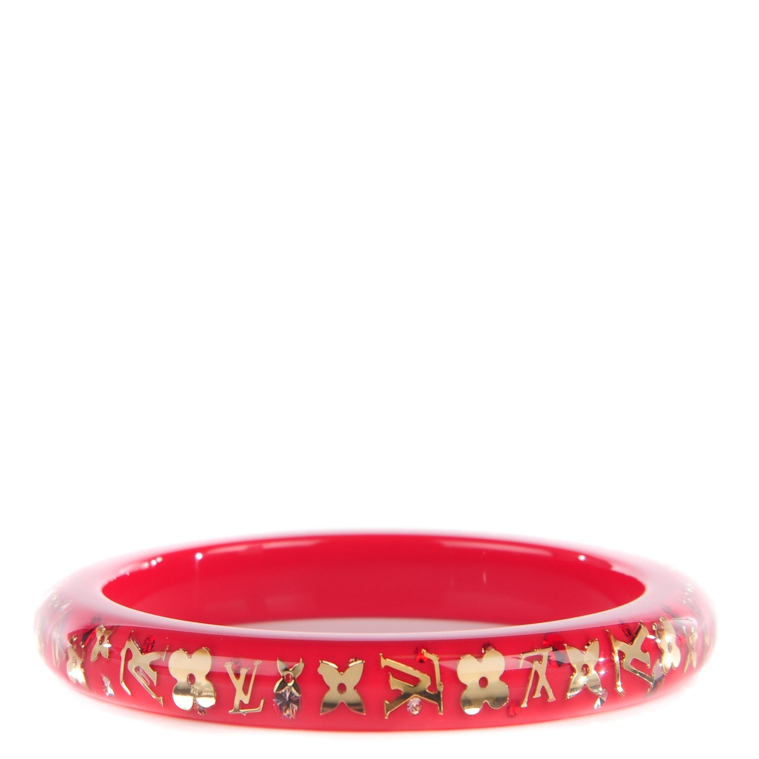 Louis Vuitton Resin Swarovski PM Inclusion Bracelet M Pomme D'Amour 1 of 5