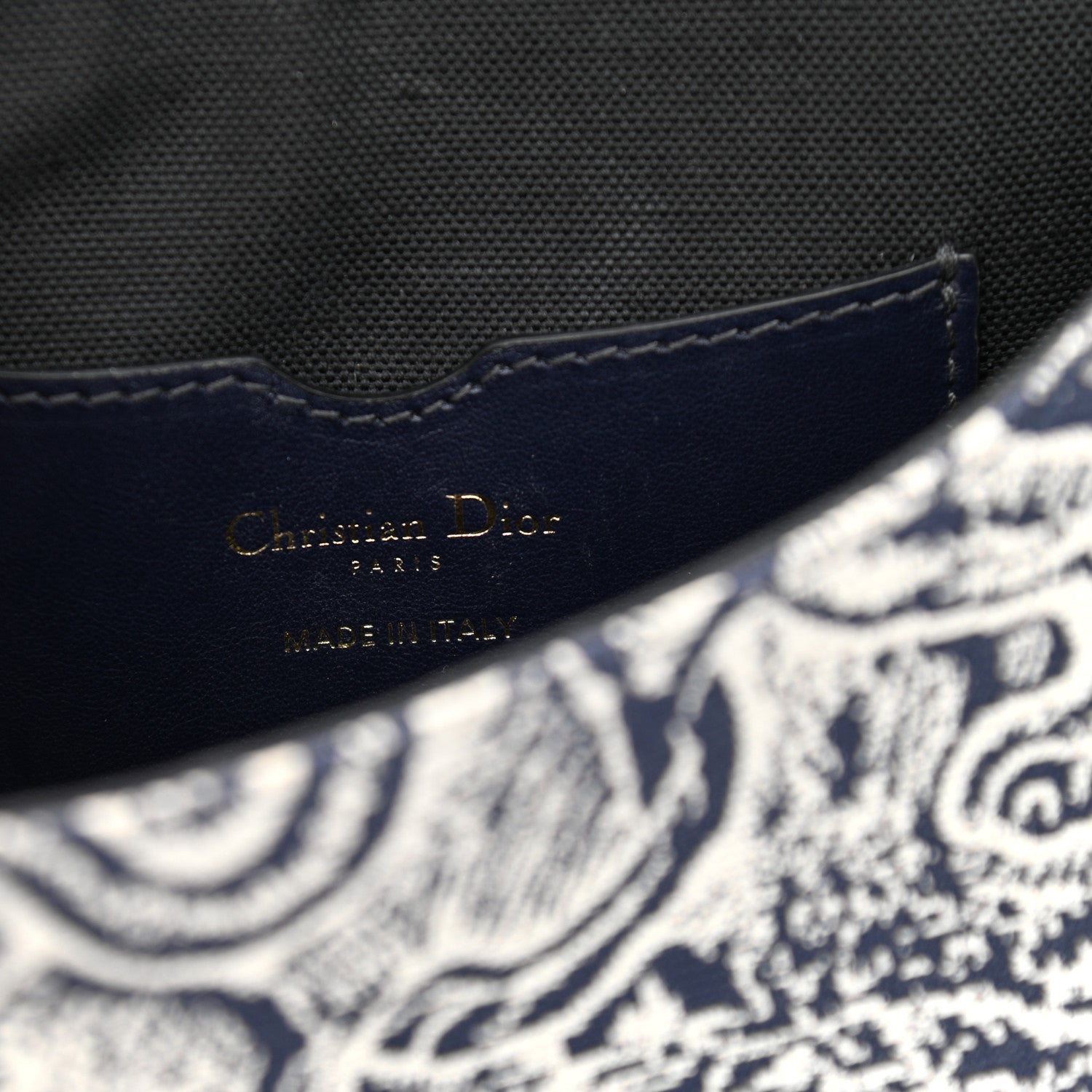 Christian Dior Canvas Toile de Jouy Reverse Embroidered Medium Bobby Flap Blue 6 of 9