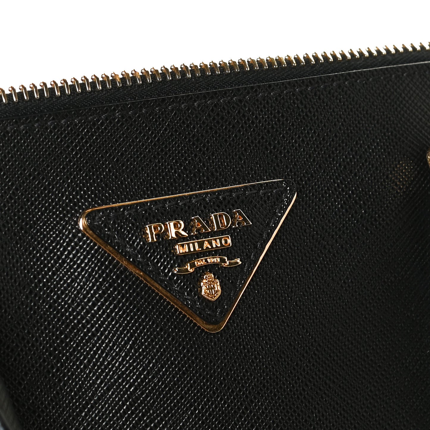 Saffiano Large Galleria Double Zip Tote Black