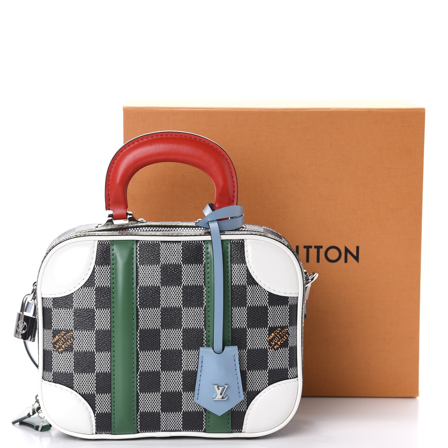 Louis Vuitton Damier Valisette BB Black White 10 of 10