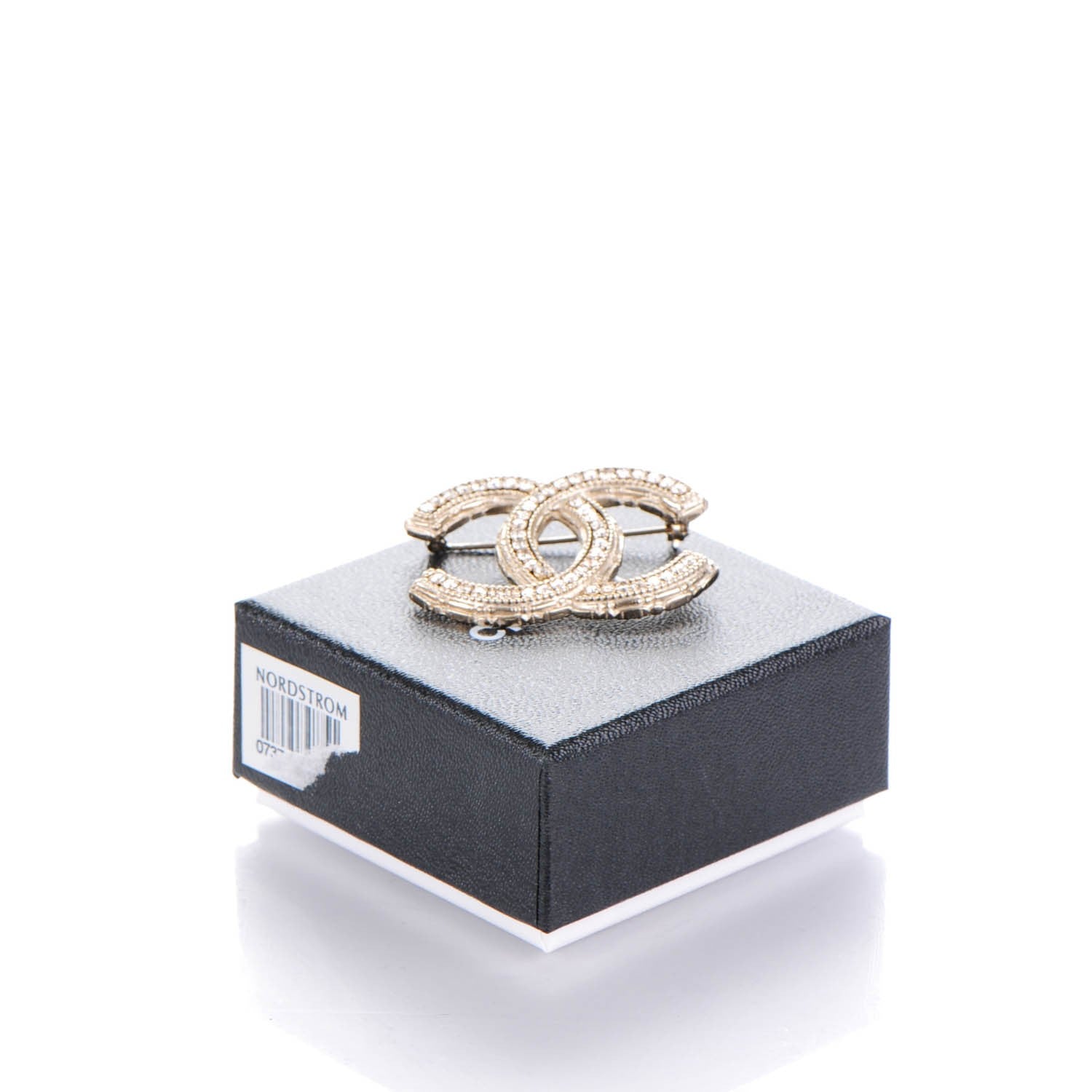 Chanel Crystal CC Brooch Gold 5 of 5