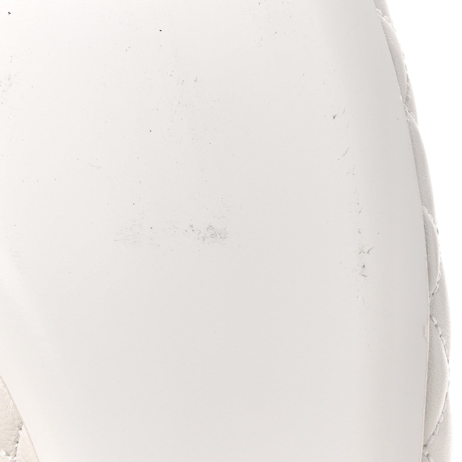 Chanel Lambskin Quilted Womens Chain CC Loafers 38 White 7 of 8