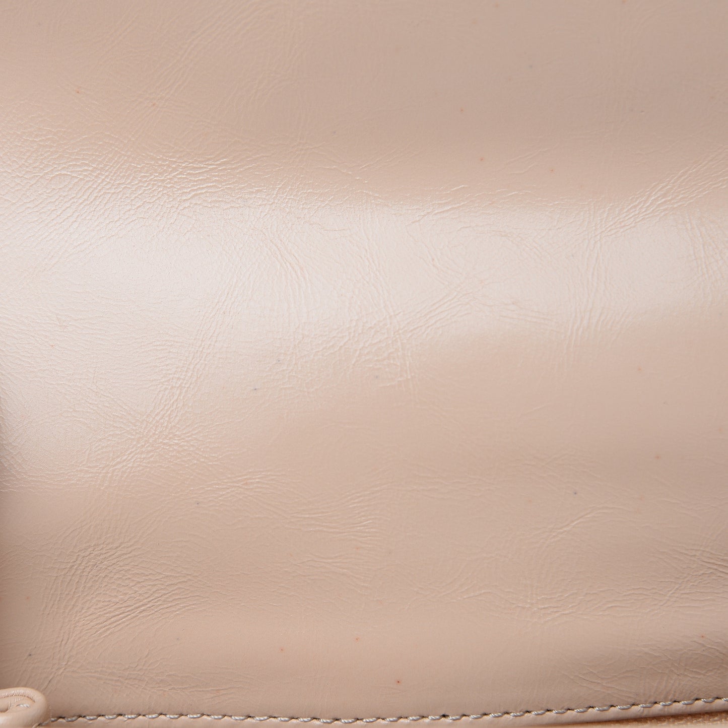 Calfskin Chevron Quilted Mini Coco Handle Flap Beige