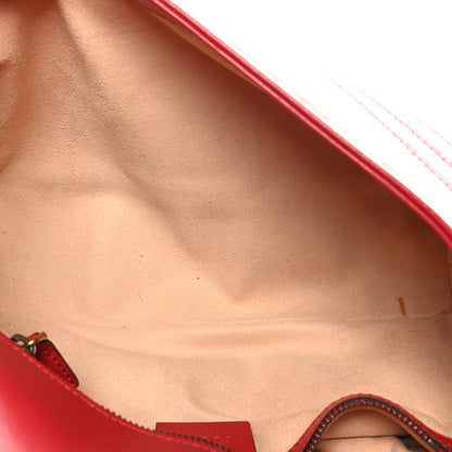 Gucci Calfskin Matelasse Small GG Marmont Shoulder Bag Hibiscus Red 4 of 8