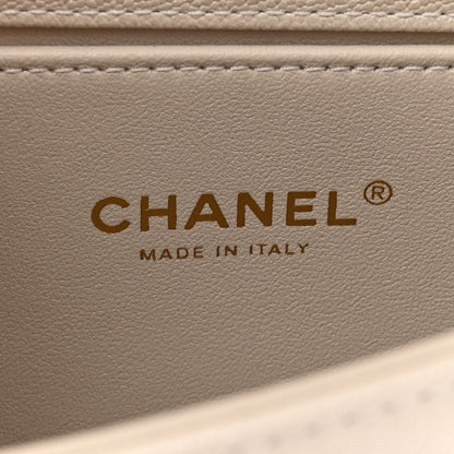 Chanel Iridescent Caviar Mini Boy Flap White 6 of 12