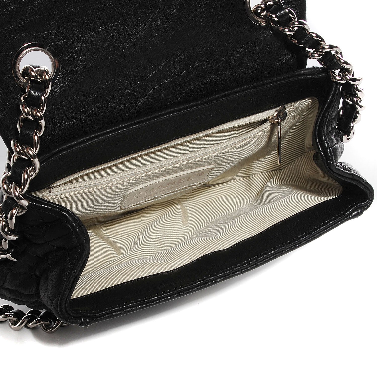 Chanel Washed Lambskin Chain Around Mini Flap Black 5 of 7