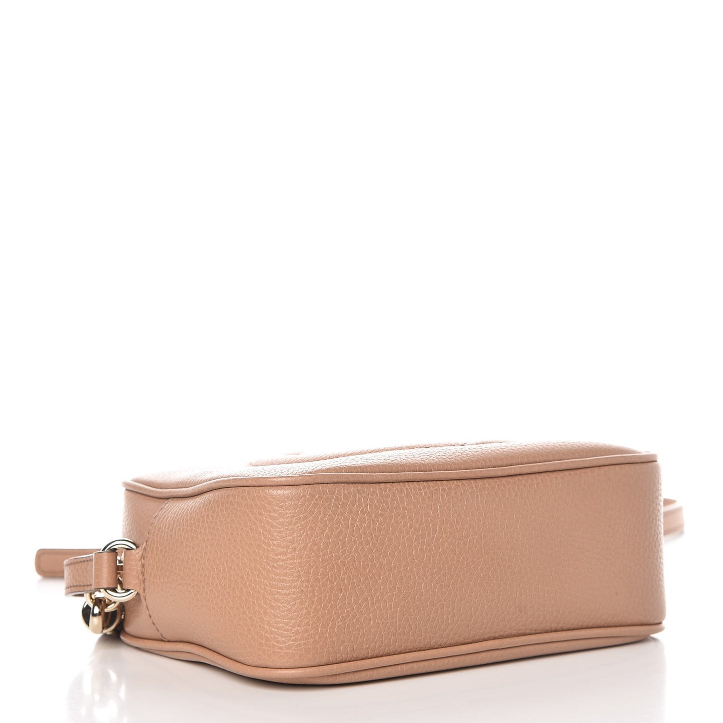 Pebbled Calfskin Small Soho Disco Bag Rose Beige