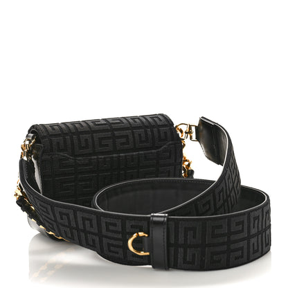 Givenchy Canvas Woven Embroidered Small 4G Bag With Chain Black 3 of 8