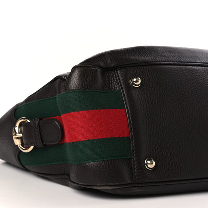 Gucci Calfskin Horsebit Web Dark Brown 8 of 10
