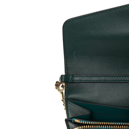 Bulgari Calfskin Serpenti Forever Chain Wallet Green 12 of 14
