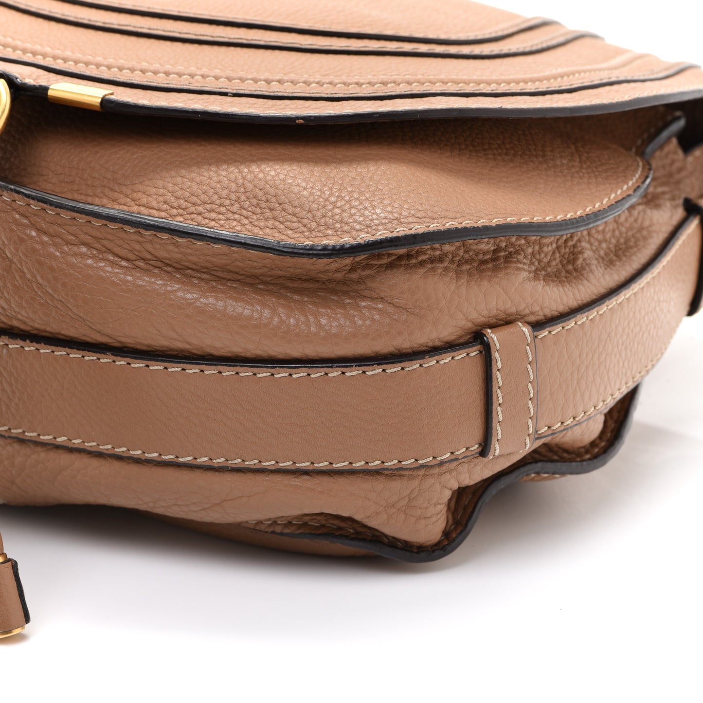 Calfskin Medium Marcie Round Crossbody Bag Nut