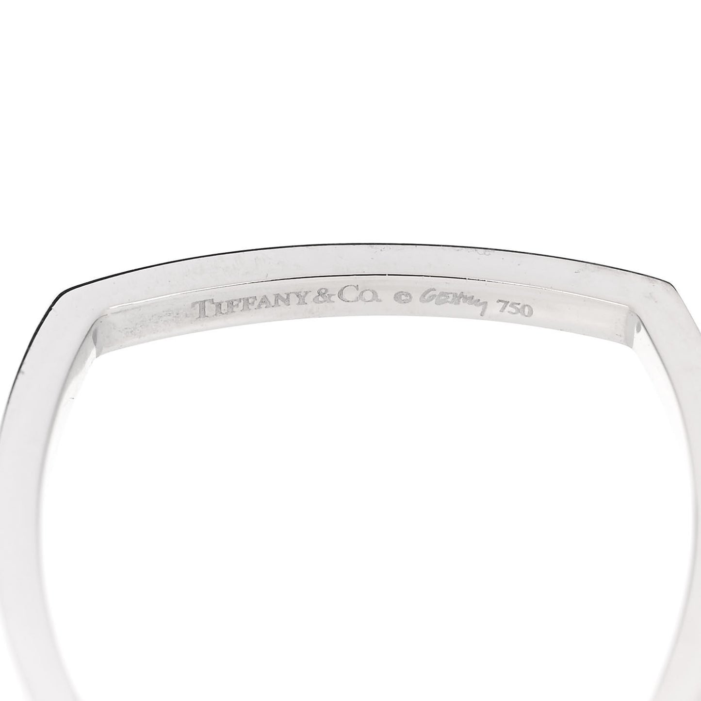 18K White Gold Diamond Frank Gehry Torque Micro Ring 53 6.5