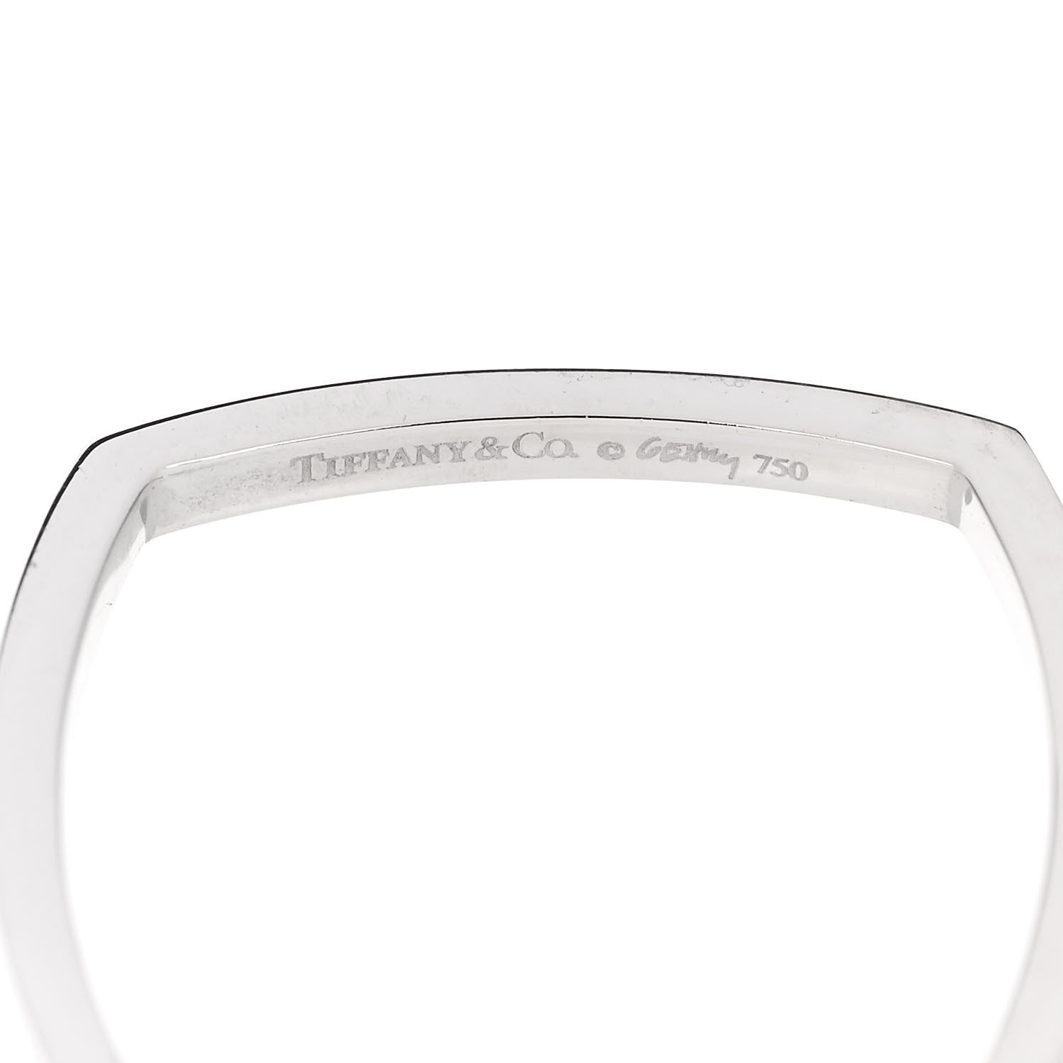 Tiffany 18K White Gold Diamond Frank Gehry Torque Micro Ring 53 6.5 4 of 4