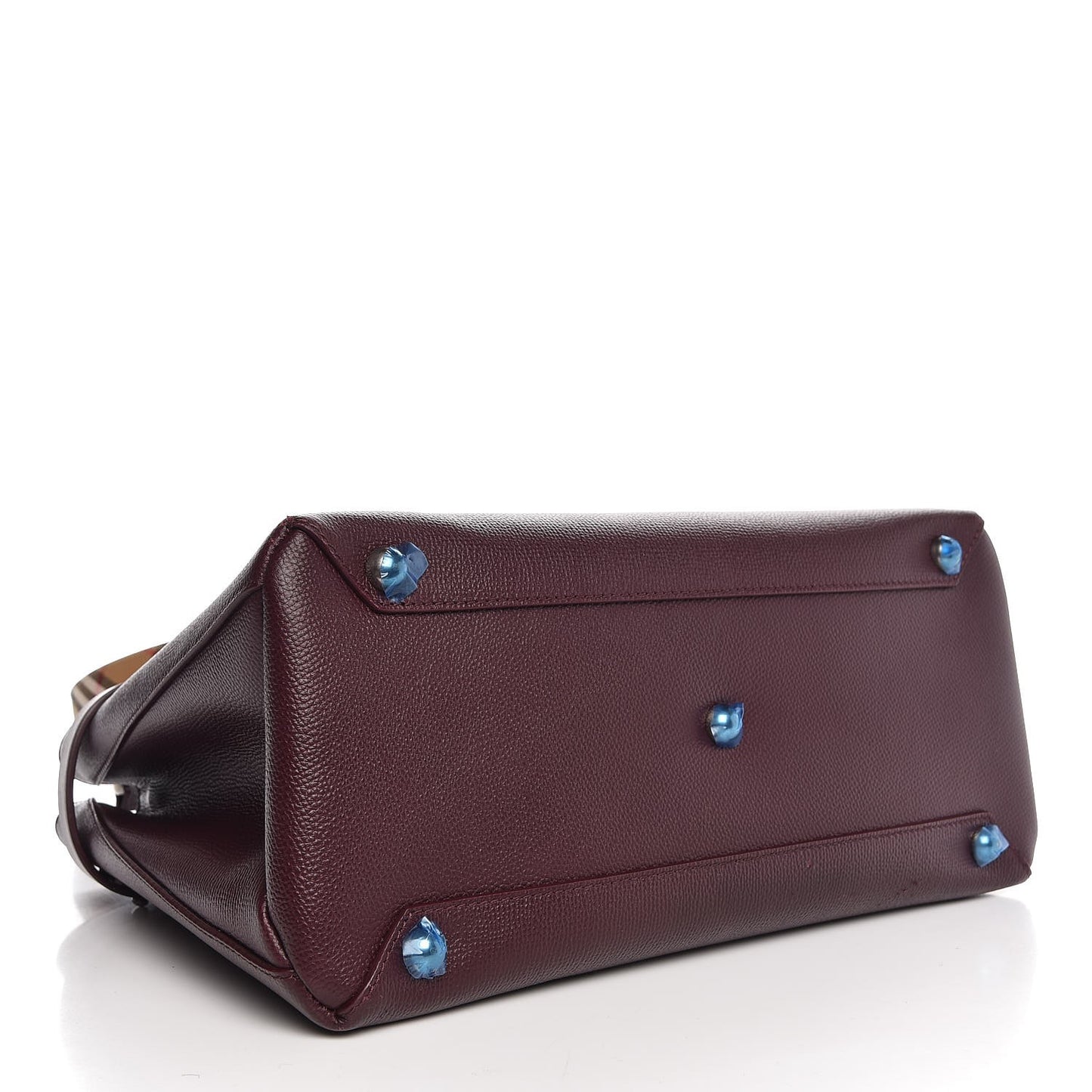 Derby Calfskin House Check Medium Banner Tote Burgundy