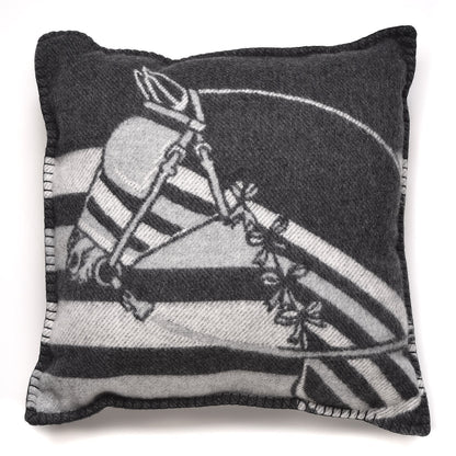 Hermes Wool Cashmere Couvertures Nouvelles Pillow Silex 1 of 5