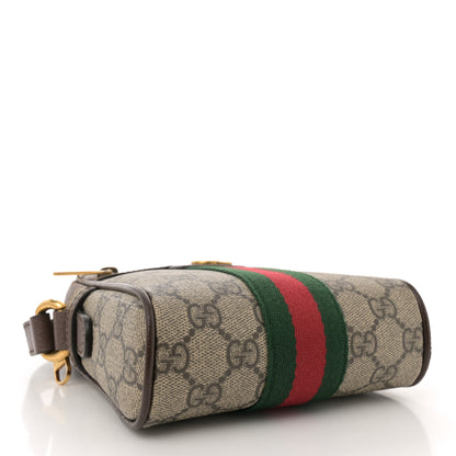 Gucci GG Supreme Monogram Web Mini Ophidia Messenger Brown 4 of 12