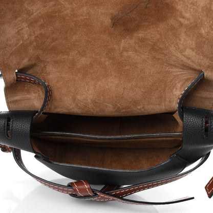 Loewe Grained Calfskin Small Gate Crossbody Bag Pecan Black 4 of 5