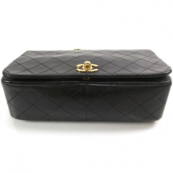 Lambskin Medium Flap Bag Black