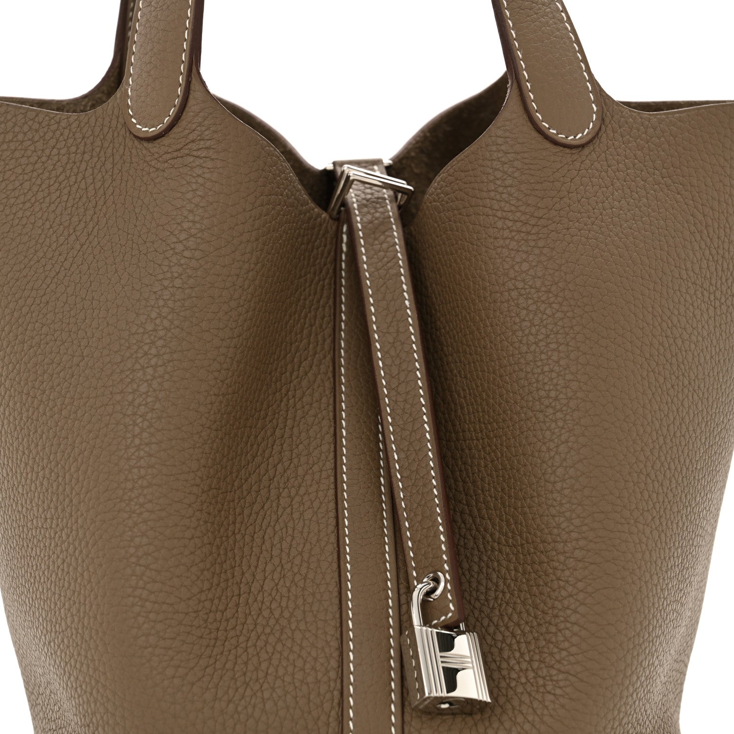 Hermes Taurillon Clemence Picotin Lock 22 MM Etoupe 8 of 11