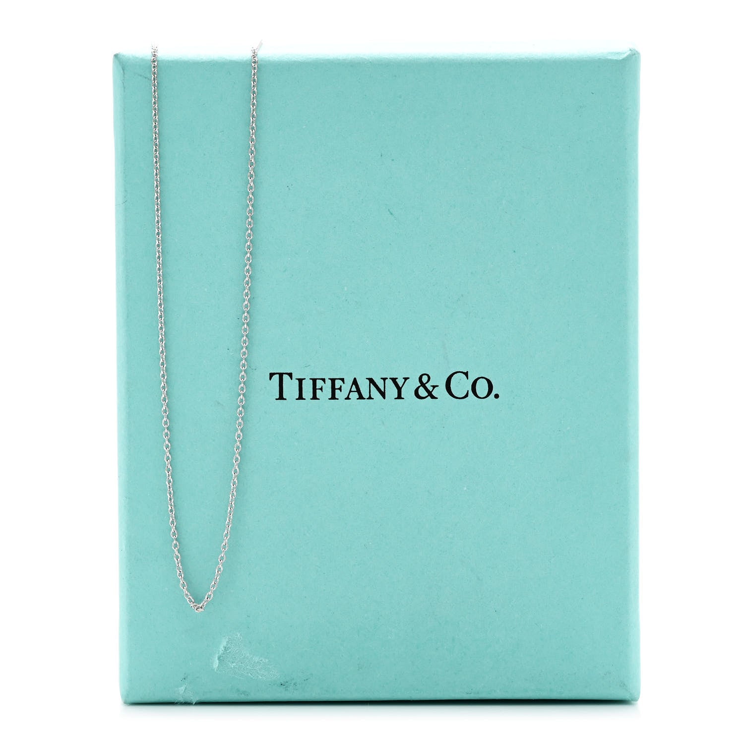 Tiffany 18K White Gold Chain Necklace 18" 6 of 6