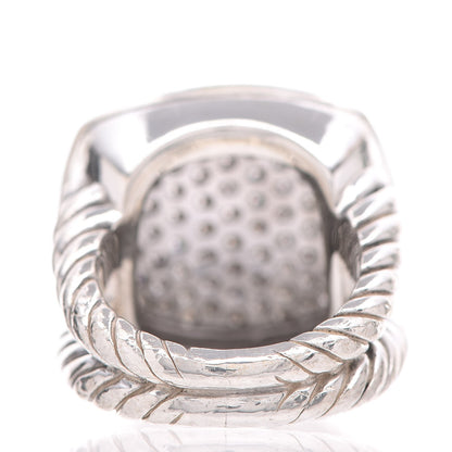 David Yurman Sterling Silver Diamond 17mm Albion Pave Ring 51 5.75 4 of 7