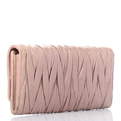 Miu Miu Nappa Matelasse Flap Wallet Cammeo 2 of 4