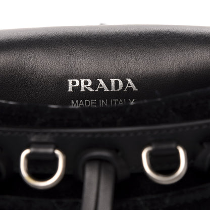 Prada Cavallino Velluto Corsaire Antic Crossbody Bag Biliardo Black 8 of 9