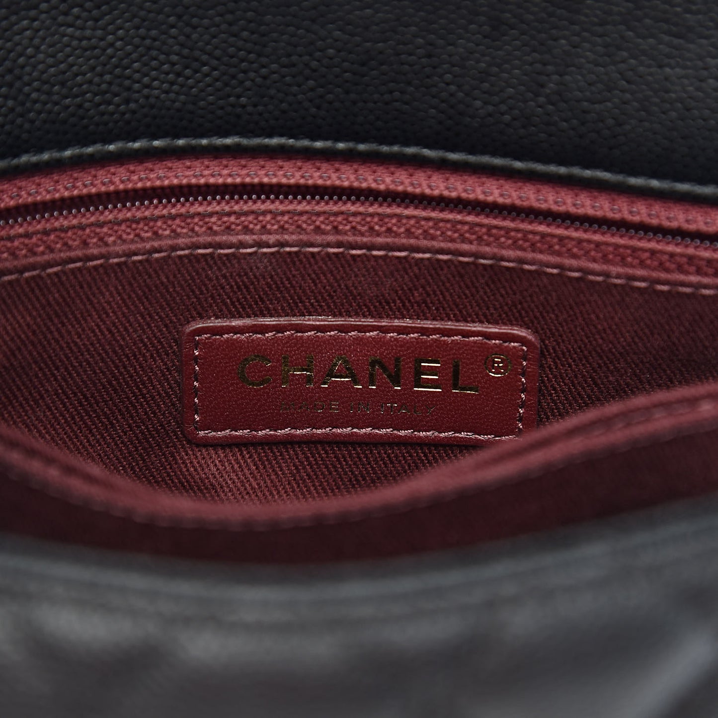 Caviar Quilted Mini Coco Handle Flap Black