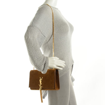 Saint Laurent Suede Medium Classic Monogram Kate Tassel Satchel Light Ochre 2 of 8