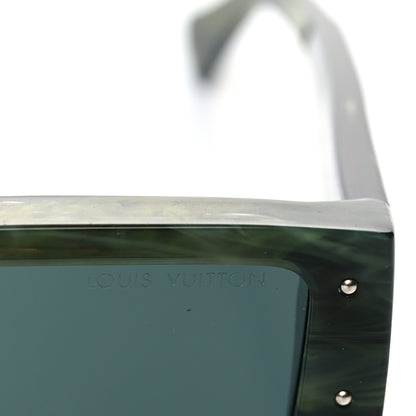 Louis Vuitton Acetate Marble Effect Swarovski Cyclone Sunglasses Z1552W Green 7 of 8
