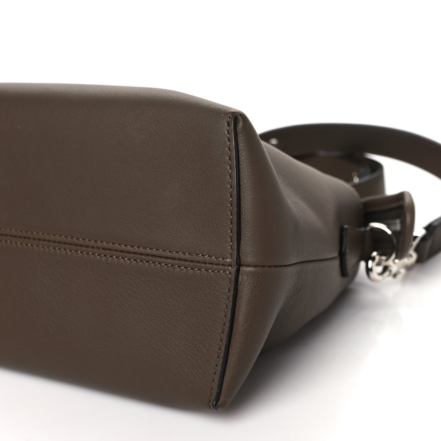 Fendi Vitello Dolce Bi-Color FF 1974 Embossed Medium By The Way Boston Bag Maya Black 11 of 11