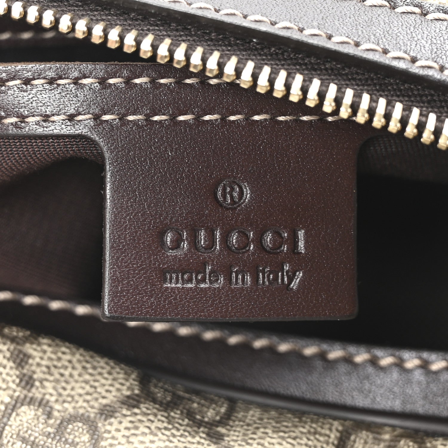 Gucci GG Supreme Monogram Belt Bag Dark Brown 6 of 10