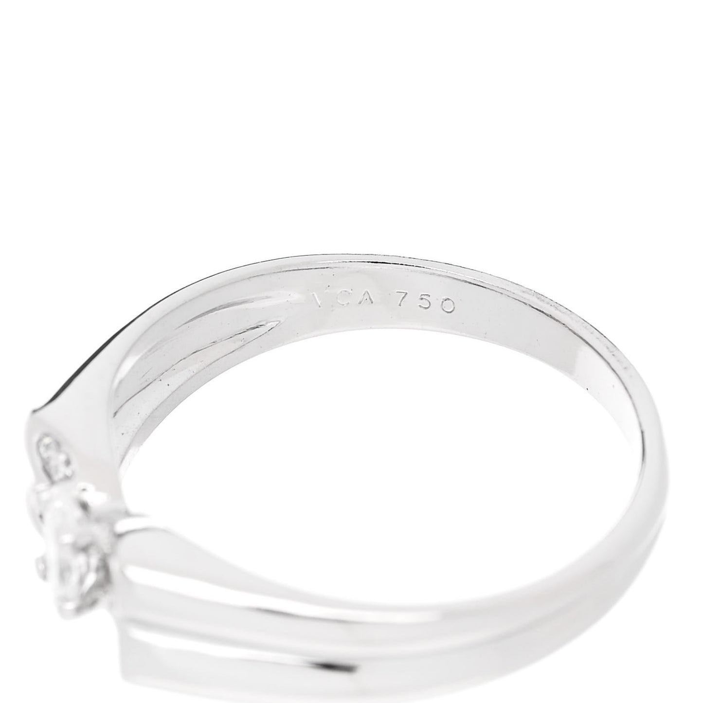 18K White Gold Diamond Butterfly Ring 50 5.25