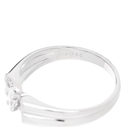 Van Cleef & Arpels 18K White Gold Diamond Butterfly Ring 50 5.25 5 of 5