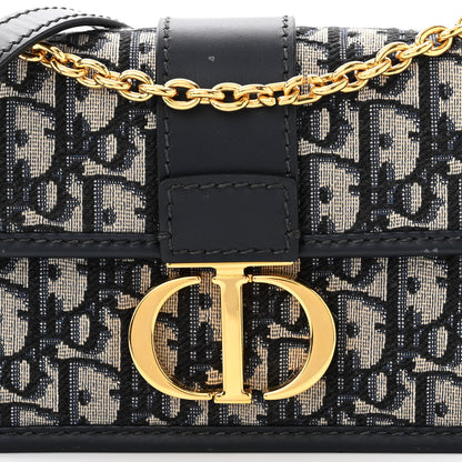 Christian Dior Oblique 30 Montaigne East West Chain Flap Bag Blue 8 of 14