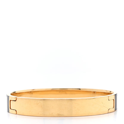 Fendi Brass Enamel FF Bracelet S Gold Black 3 of 4