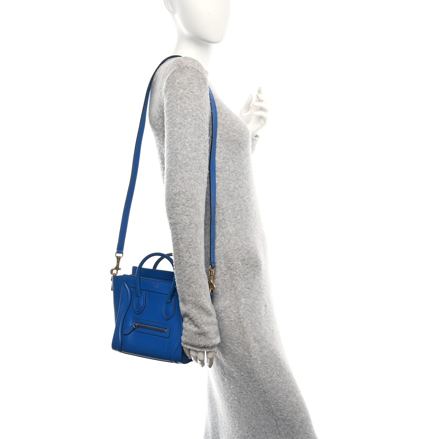 Celine Smooth Calfskin Nano Luggage Royal Blue 2 of 11