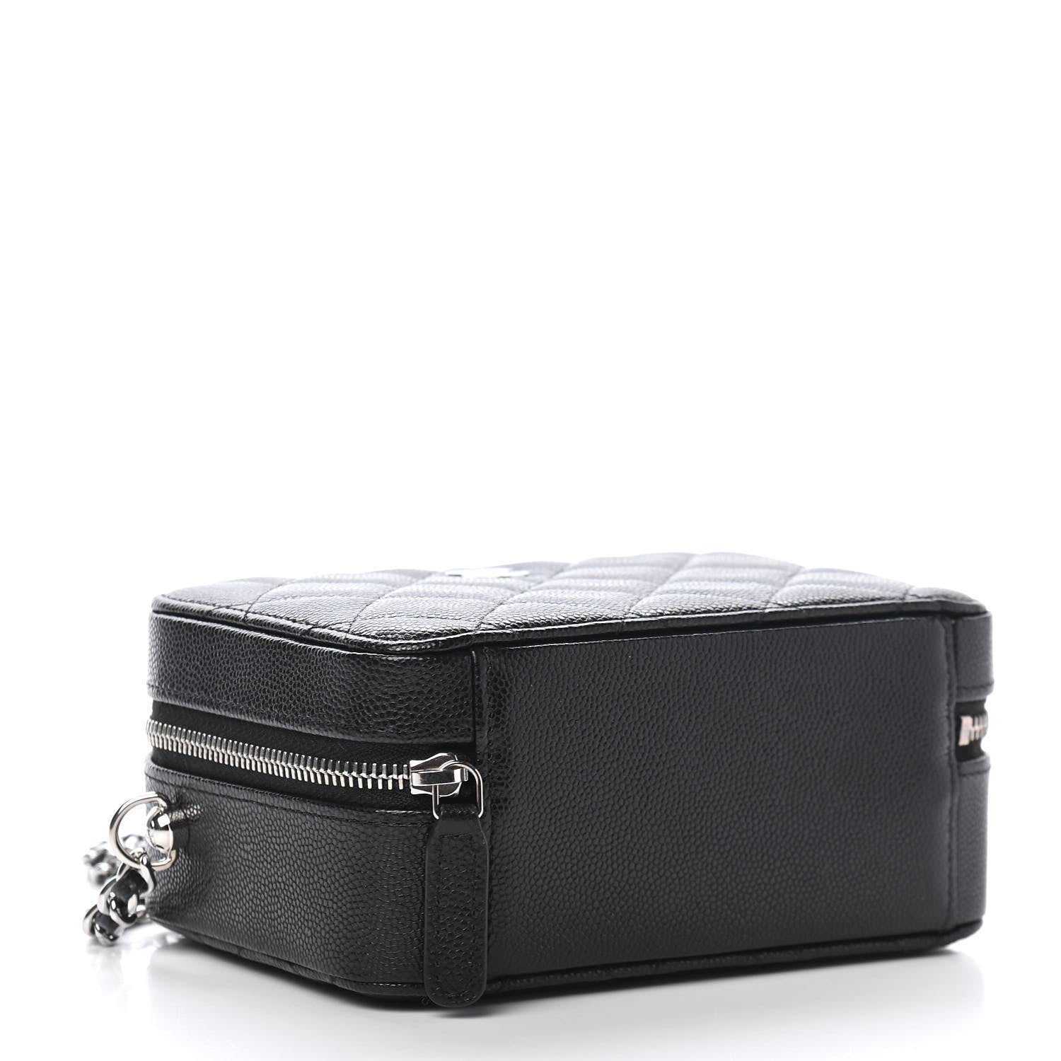 Chanel Caviar Quilted CC Vanity Case With Chain Black 4 of 9