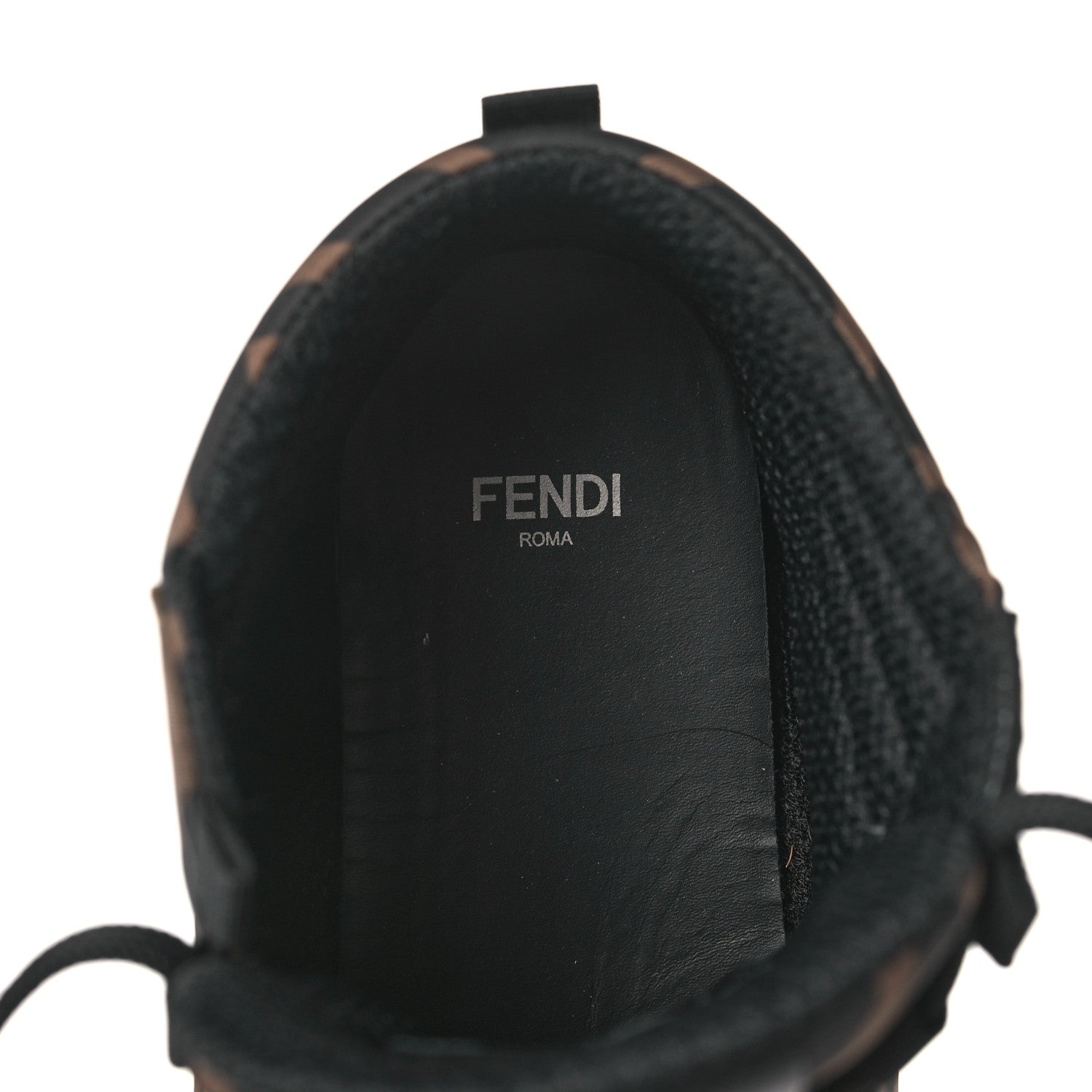 Fendi Nylon FF Reloaded High Top Sneakers 39.5 Tobacco Black 8 of 8