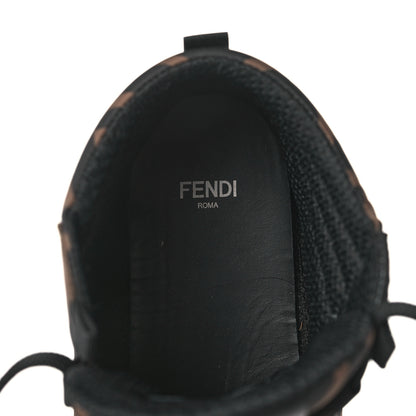 Fendi Nylon FF Reloaded High Top Sneakers 39.5 Tobacco Black 8 of 8