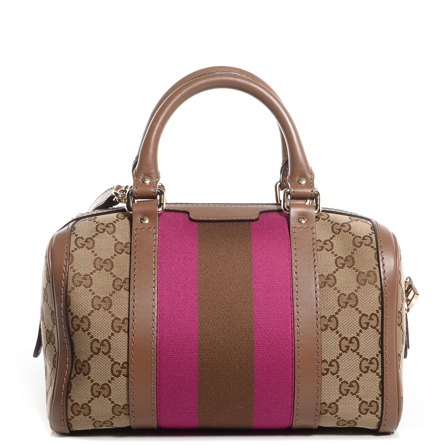 Gucci Monogram Vintage Web Small Boston Maple Brown 1 of 7