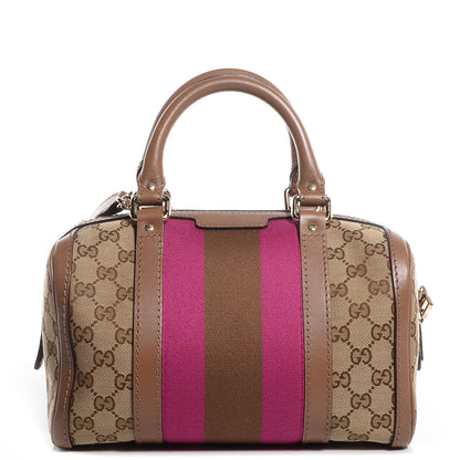Gucci Monogram Vintage Web Small Boston Maple Brown 1 of 7