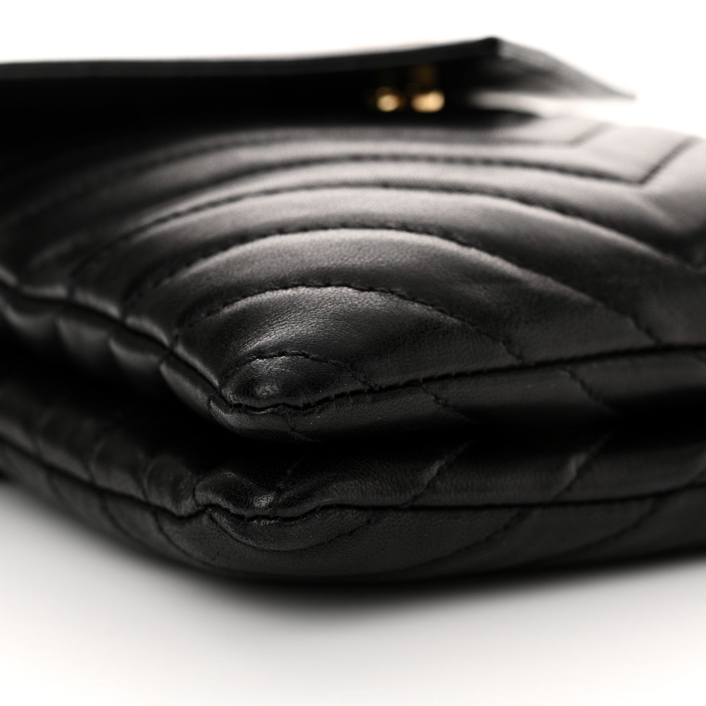 Lambskin Quilted Double Flap Bag Black