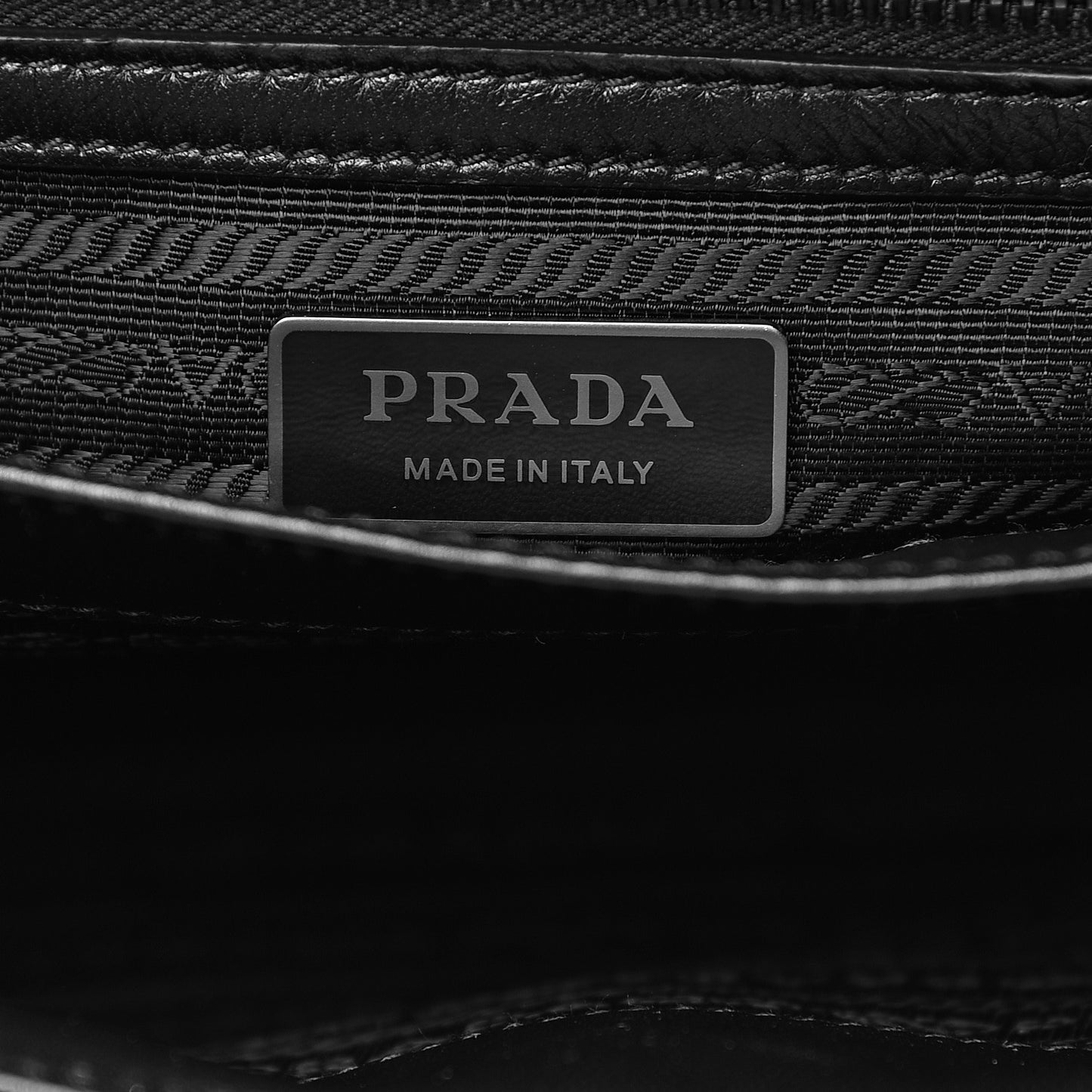 Nappa Triangle Stitched Large Spectrum Bag Black