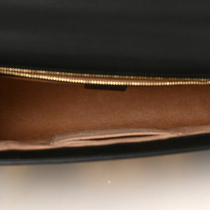 Gucci Calfskin GG Supreme Monogram Medium Padlock Shoulder Bag Black Gold 5 of 9