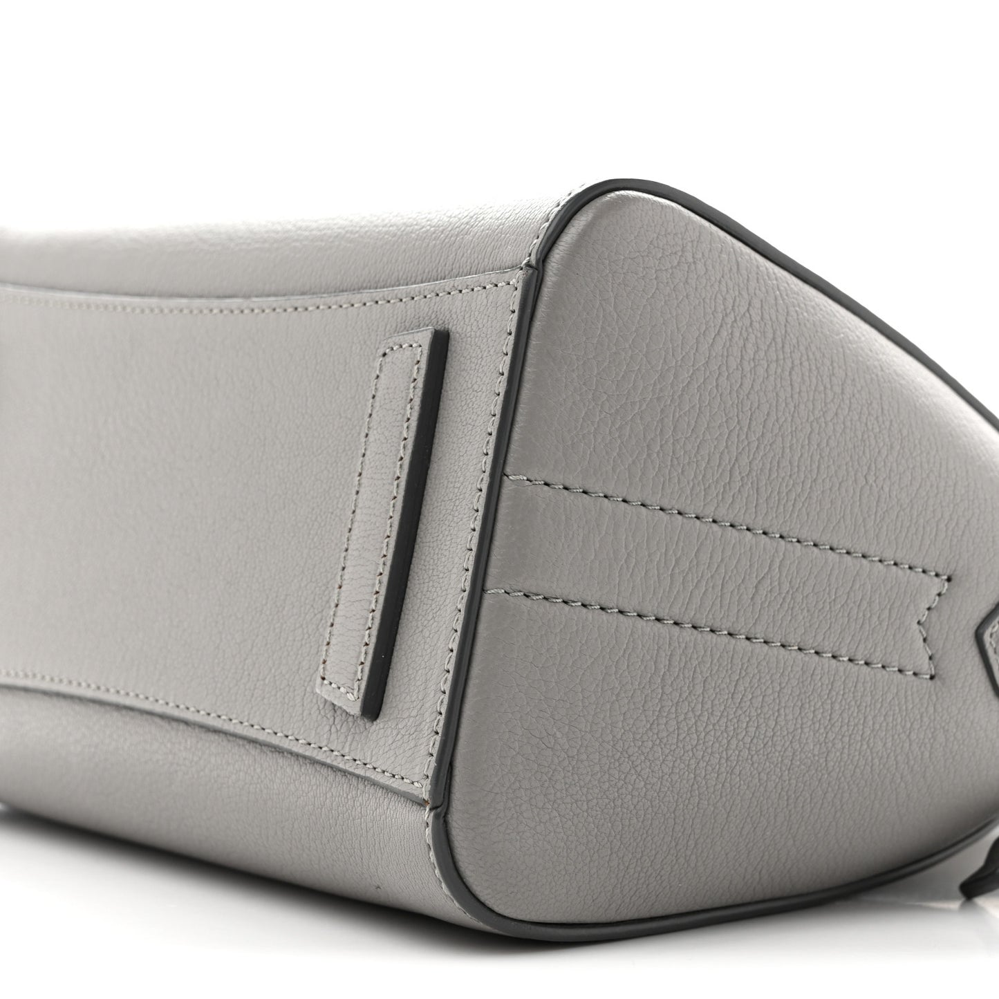 Sugar Goatskin Mini Antigona Pearl Grey