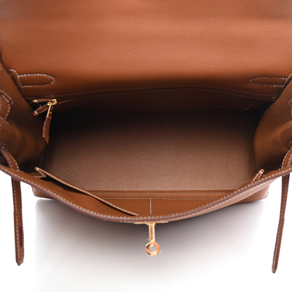 Hermes Togo Kelly Retourne 32 Gold 4 of 9