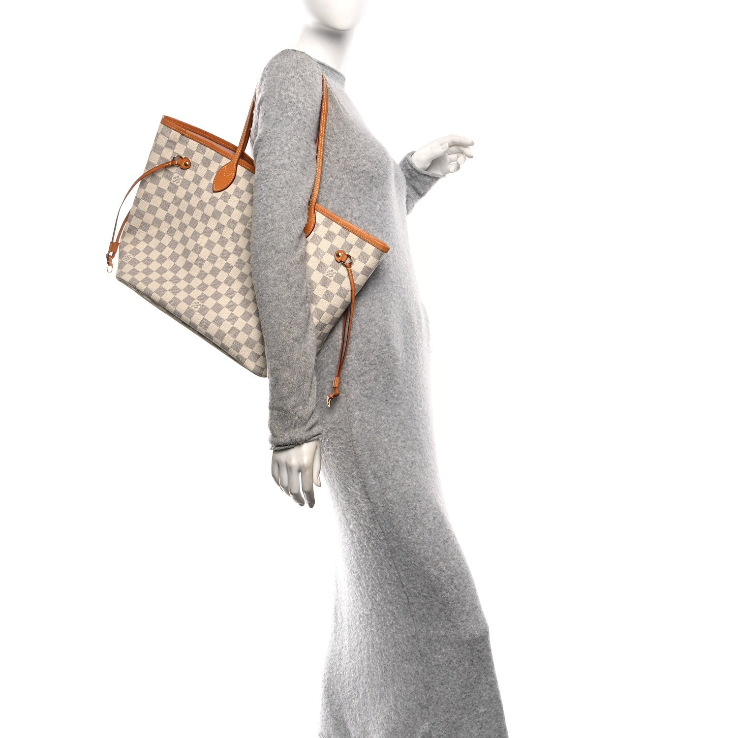 Louis Vuitton Damier Azur Neo Neverfull MM Rose Ballerine 2 of 12