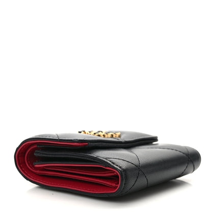Chanel Goatskin Quilted Chanel 19 Small Flap Wallet Black 4 of 8
