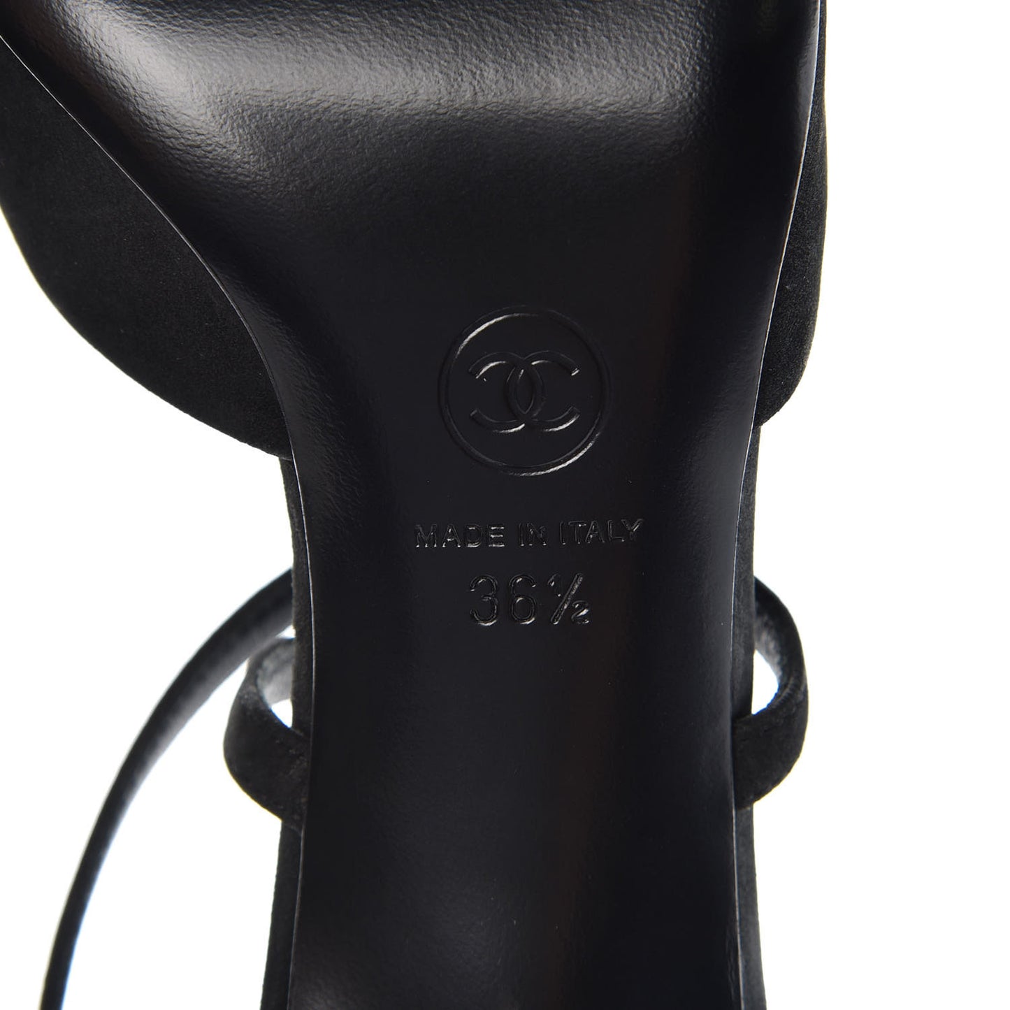 Suede Patent Cap Toe CC Heels 36.5 Black